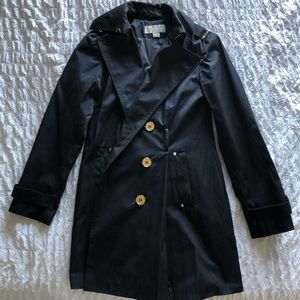 Michael Kors Black Coat with Gold Buttons